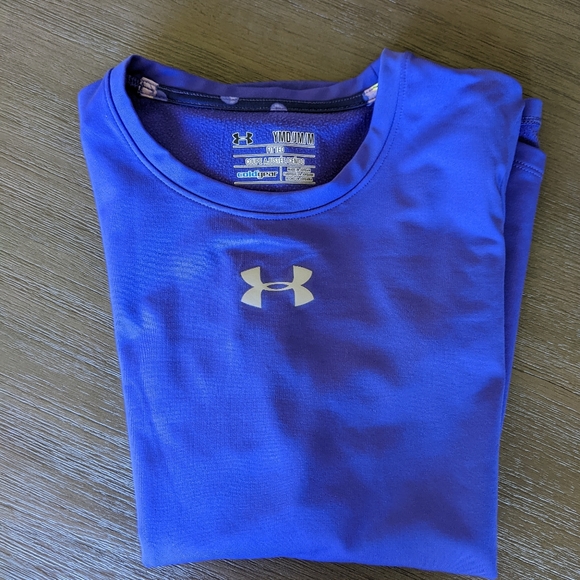 Under Armour Girls Long Sleeve Polyester Shirt Fitted - Picture 2 of 4